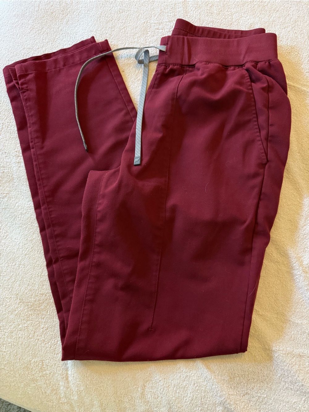 Fabletics Maroon Drawstring Scrub Pants